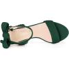imageAllegra K Women Open Toe Ankle Tie Back Chunky Heel SandalsDark Green