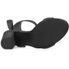 imageAllegra K Women Open Toe Ankle Tie Back Chunky Heel SandalsGrey