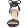 imageAllegra K Women Open Toe Ankle Tie Back Chunky Heel SandalsGrey