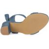 imageAllegra K Women Open Toe Ankle Tie Back Chunky Heel SandalsHaze Blue