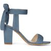 imageAllegra K Women Open Toe Ankle Tie Back Chunky Heel SandalsHaze Blue