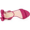 imageAllegra K Women Open Toe Ankle Tie Back Chunky Heel SandalsHot Pink