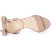 imageAllegra K Women Open Toe Ankle Tie Back Chunky Heel SandalsNude