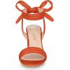 imageAllegra K Women Open Toe Ankle Tie Back Chunky Heel SandalsOrange