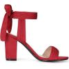 imageAllegra K Women Open Toe Ankle Tie Back Chunky Heel SandalsRed