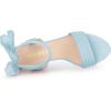 imageAllegra K Women Open Toe Ankle Tie Back Chunky Heel SandalsSky Blue