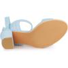 imageAllegra K Women Open Toe Ankle Tie Back Chunky Heel SandalsSky Blue