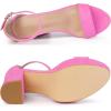 imageAllegra K Womens Ankle Strap Platform Chunky Heels SandalsPink