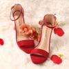 imageAllegra K Womens Ankle Strap Platform Chunky Heels SandalsRed