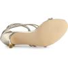 imageAllegra K Womens Ankle Strap Rhinestone Stiletto Heeled SandalsGold