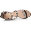 imageAllegra K Womens Ankle Strap Rhinestone Stiletto Heeled SandalsGunmetal