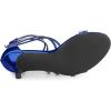 imageAllegra K Womens Ankle Strap Rhinestone Stiletto Heeled SandalsNavy Blue