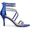 imageAllegra K Womens Ankle Strap Rhinestone Stiletto Heeled SandalsNavy Blue