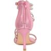 imageAllegra K Womens Ankle Strap Rhinestone Stiletto Heeled SandalsPink