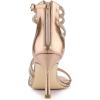 imageAllegra K Womens Ankle Strap Rhinestone Stiletto Heeled SandalsRose Gold