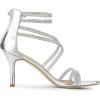 imageAllegra K Womens Ankle Strap Rhinestone Stiletto Heeled SandalsSilver