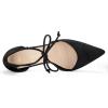 imageAllegra K Womens Ankle Tie Point Toe Dress PumpsBlackfaux Suede