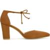 imageAllegra K Womens Ankle Tie Point Toe Dress PumpsBrown