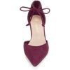 imageAllegra K Womens Ankle Tie Point Toe Dress PumpsBurgundy
