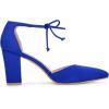 imageAllegra K Womens Ankle Tie Point Toe Dress PumpsDeep Blue