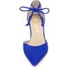 imageAllegra K Womens Ankle Tie Point Toe Dress PumpsDeep Blue