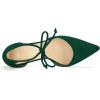 imageAllegra K Womens Ankle Tie Point Toe Dress PumpsGreen