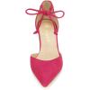 imageAllegra K Womens Ankle Tie Point Toe Dress PumpsHot Pink