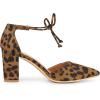 imageAllegra K Womens Ankle Tie Point Toe Dress PumpsLeopard
