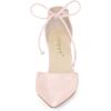 imageAllegra K Womens Ankle Tie Point Toe Dress PumpsPink