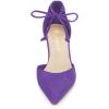 imageAllegra K Womens Ankle Tie Point Toe Dress PumpsPurple