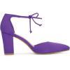 imageAllegra K Womens Ankle Tie Point Toe Dress PumpsPurple