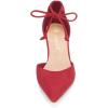 imageAllegra K Womens Ankle Tie Point Toe Dress PumpsRed