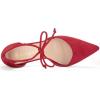imageAllegra K Womens Ankle Tie Point Toe Dress PumpsRed