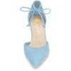 imageAllegra K Womens Ankle Tie Point Toe Dress PumpsSky Blue