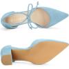 imageAllegra K Womens Ankle Tie Point Toe Dress PumpsSky Blue