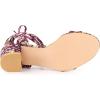 imageAllegra K Womens Block Heel Sandals Lace Up HeelsFuchsia