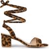 imageAllegra K Womens Block Heel Sandals Lace Up HeelsLeopard Print