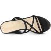imageAllegra K Womens Chunky Heel Strappy Platform Heels Slide SandalsBlack