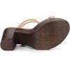 imageAllegra K Womens Chunky Heel Strappy Platform Heels Slide SandalsNude