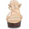 imageAllegra K Womens Chunky Heel Strappy Platform Heels Slide SandalsNude