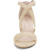 imageAllegra K Womens Crisscross Ankle Strap Block Heel SandalsBeige