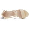imageAllegra K Womens Crisscross Ankle Strap Block Heel SandalsBeige