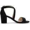 imageAllegra K Womens Crisscross Ankle Strap Block Heel SandalsBlack