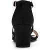 imageAllegra K Womens Crisscross Ankle Strap Block Heel SandalsBlack