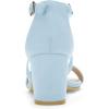imageAllegra K Womens Crisscross Ankle Strap Block Heel SandalsBlue