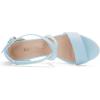 imageAllegra K Womens Crisscross Ankle Strap Block Heel SandalsBlue
