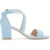 imageAllegra K Womens Crisscross Ankle Strap Block Heel SandalsBlue