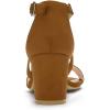 imageAllegra K Womens Crisscross Ankle Strap Block Heel SandalsBrown