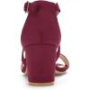 imageAllegra K Womens Crisscross Ankle Strap Block Heel SandalsBurgundy