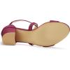 imageAllegra K Womens Crisscross Ankle Strap Block Heel SandalsBurgundy